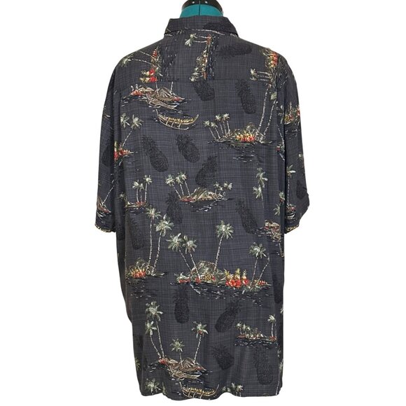 Batek Bay Button-Down Casual Shirt Tropical Beach Theme 100% Rayon Men's Size XL - Picture 2 of 14